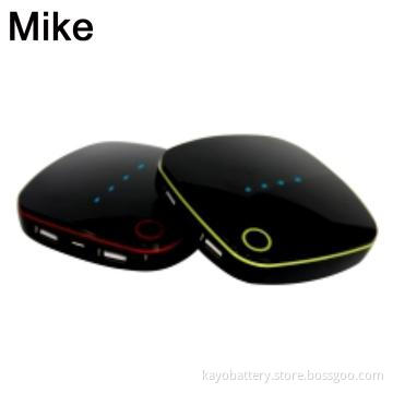 Mobile power with 3000mAh, 1A input, dual output DC5.0 1A&DC 5V 500mA